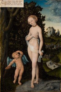 Venus med Amor stjæle honning